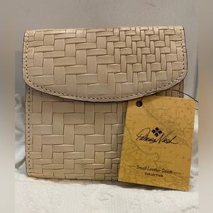 Patricia Nash* Reiti* Kiss-lock Leather Woven Wallet• NWT